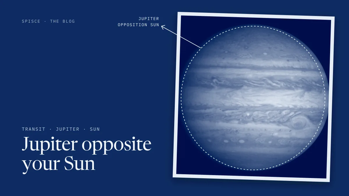 Jupiter opposite your Sun